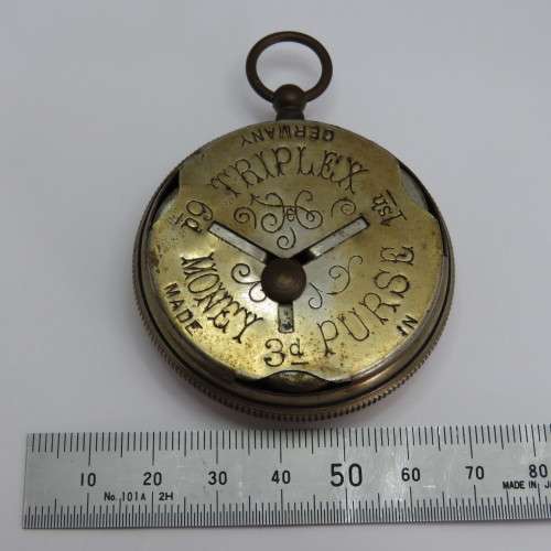 Vintage Triplex money purse pocket coin holder