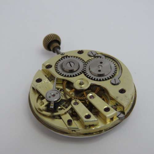 Antique pocketwatch movement, glass and crown - 3 Bar Swiss movement - Working