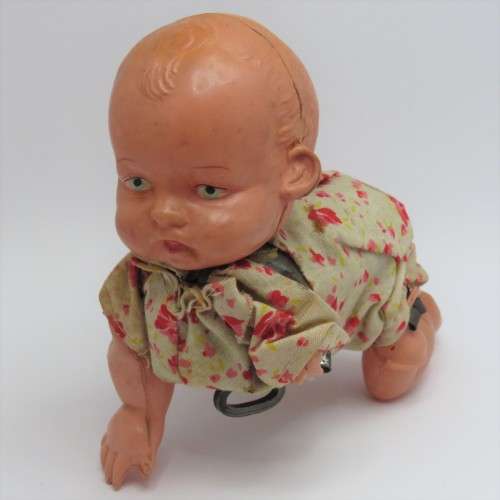 Vintage Mechanical baby doll - Missing arm - Working