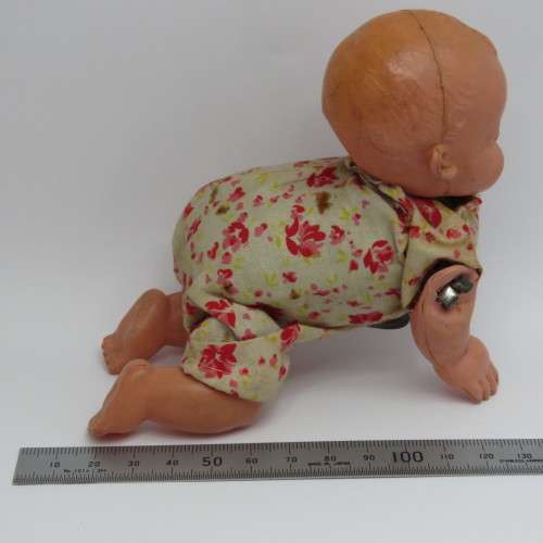 Vintage Mechanical baby doll - Missing arm - Working