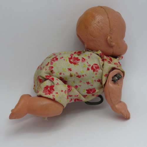 Vintage Mechanical baby doll - Missing arm - Working