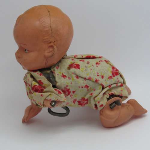 Vintage Mechanical baby doll - Missing arm - Working
