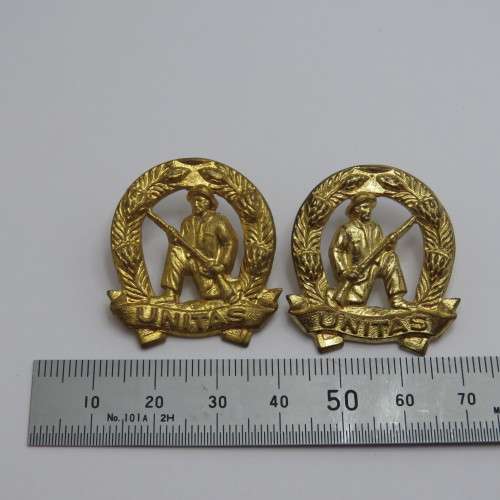 Pair of SADF commando collar badges