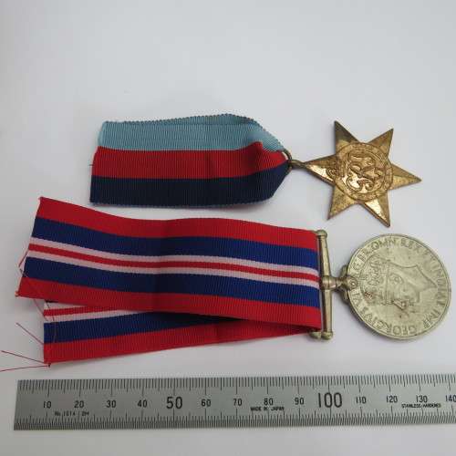 Set of 4 WW2 medals issued to 99745 A.J. Greyling