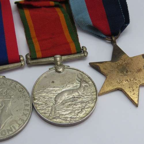 Set of 4 WW2 medals issued to 99745 A.J. Greyling