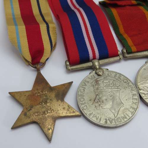 Set of 4 WW2 medals issued to 99745 A.J. Greyling