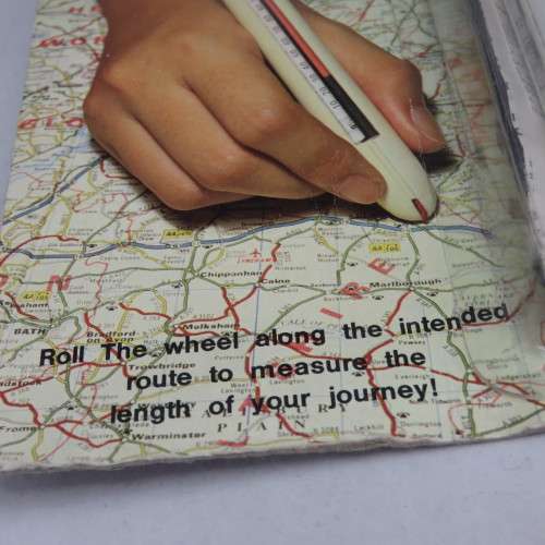 Vintage Roller Route Map Measurer