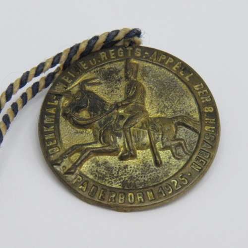 German Paderborn 1925 Monument of 8th Hussars badge