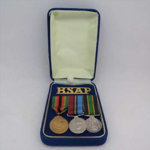 Rhodesian BSAP long service miniature medal set