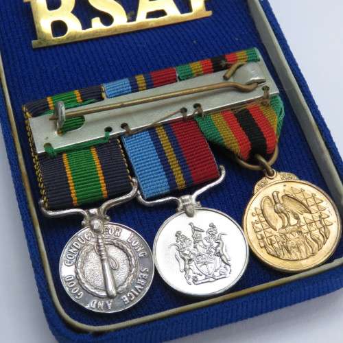 Rhodesian BSAP long service miniature medal set
