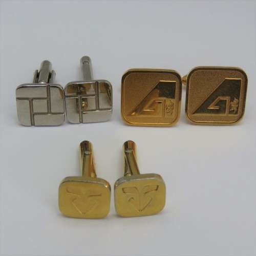 Lot of 3 pairs of vintage cufflinks
