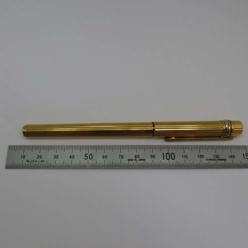 Original Cartier Gold Plated fountain pen with 18kt gold nib - Excellent condition - Serial A58267