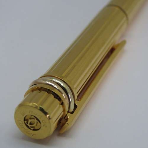 Original Cartier Gold Plated fountain pen with 18kt gold nib - Excellent condition - Serial A58267