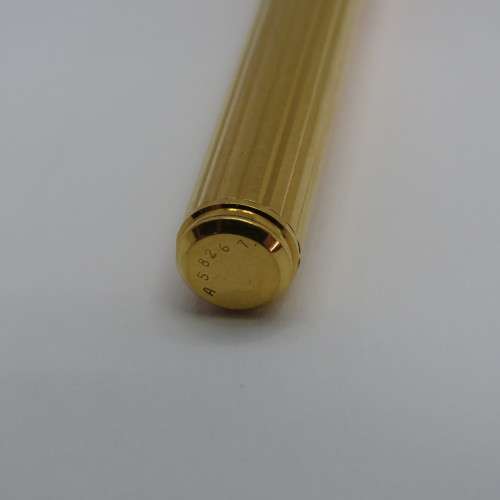 Original Cartier Gold Plated fountain pen with 18kt gold nib - Excellent condition - Serial A58267