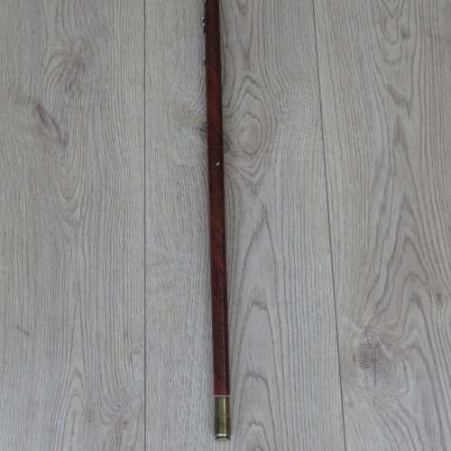 Vintage Walking stick with badges and cartridges made by Rhodesian bush war soldier