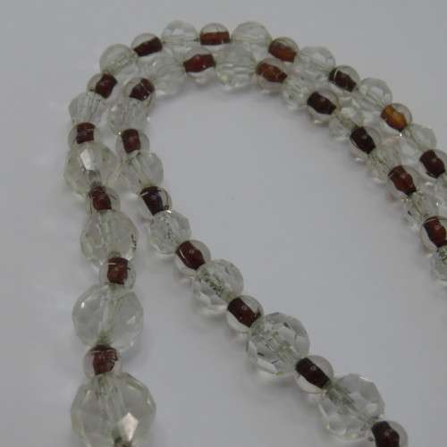 Vintage Crystal beads necklace - Length 29 cm (closed)