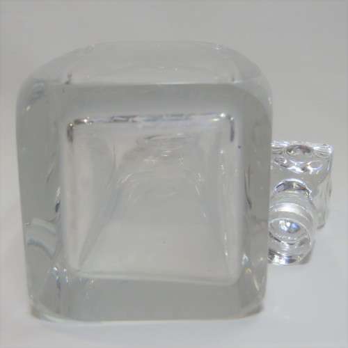 Heavy Lead glass liquor decanter - Stained inside - 29 cm high
