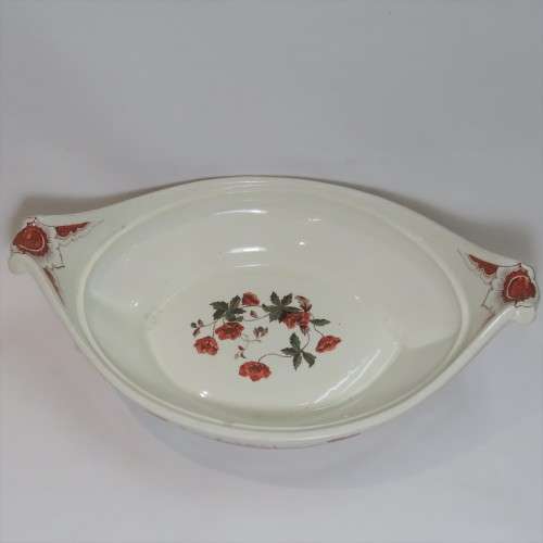Antique Spode Meadow dish with lid - Small chip inside rim - Beautiful antique piece - 19 x 31 cm