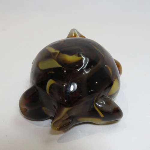 Vintage handmade glass tortoise paperweight