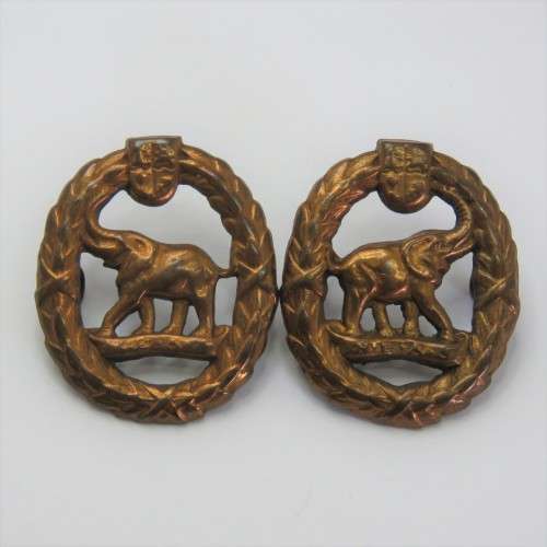 Pair of SA Army Non-European Service collar badges