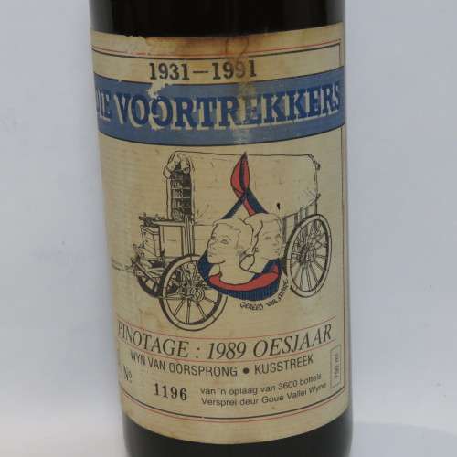 1931-1991 Die Voortrekkers Pinotage wine bottle - Collectors edition 1196 of 3600