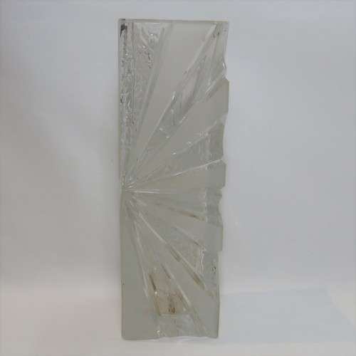 Vintage heavy glass flower pot