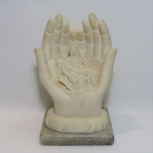 Roma Hands of God Italian Resin Sculpture
