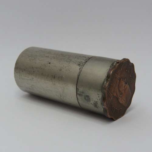 WW2 trench art lighter with Egyptian coin