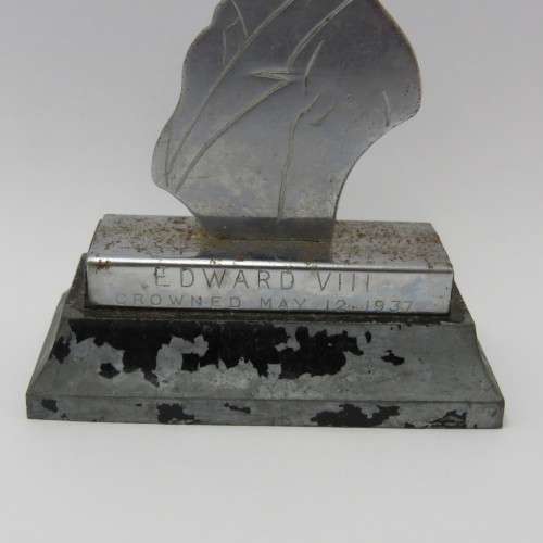 Edward 8th Coronation plaque on stand - Scarce item