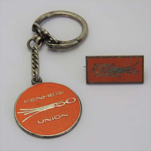 1960 Union of South Africa 50 Years badge and key holder
