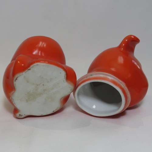 Vintage orange bulldog puppy sweets/Tabaco jar
