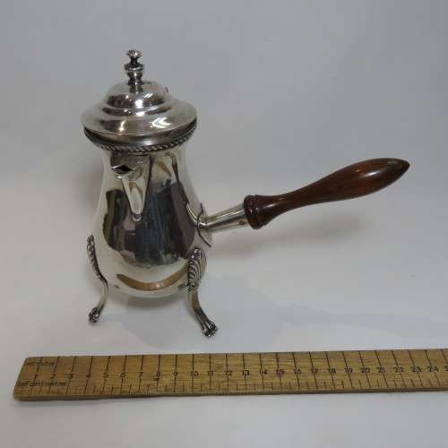 Vintage silverplated Chocolate pot with wooden handle