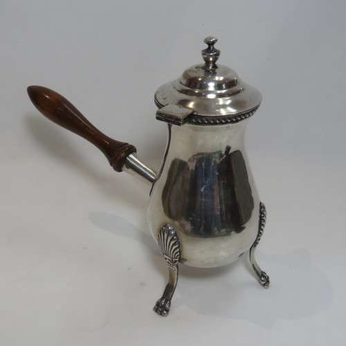 Vintage silverplated Chocolate pot with wooden handle