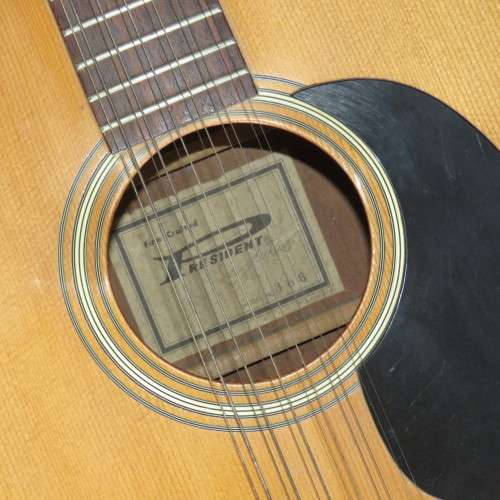 Vintage Fine Craft President model 386  twelve string guitar in case - Length 109 cm