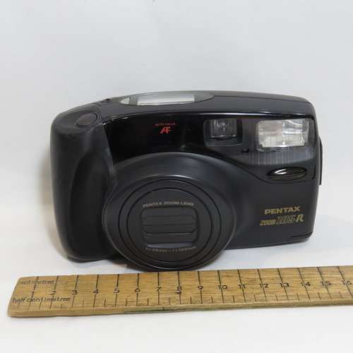 Pentax Zoom 105-R camera in bag with original booklet