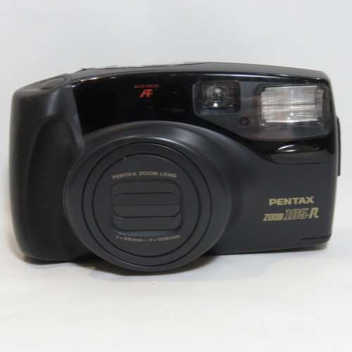 Pentax Zoom 105-R camera in bag with original booklet