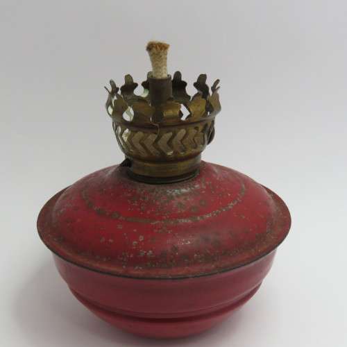 Vintage small weighted paraffin lamp