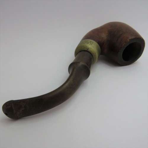 K&P Peterson smoking pipe with hallmarked ring