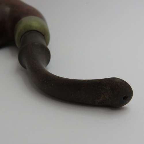 K&P Peterson smoking pipe with hallmarked ring