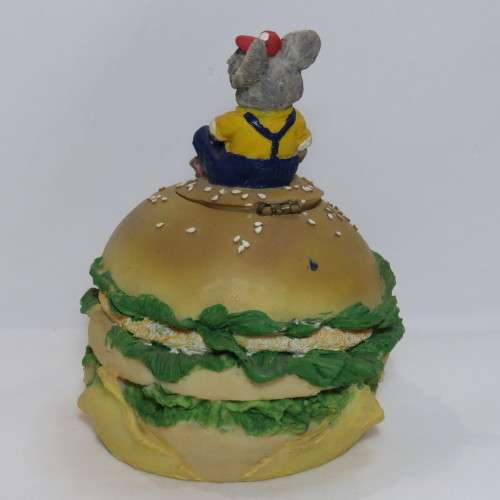 Hamburger with mouse money box - No lid on base