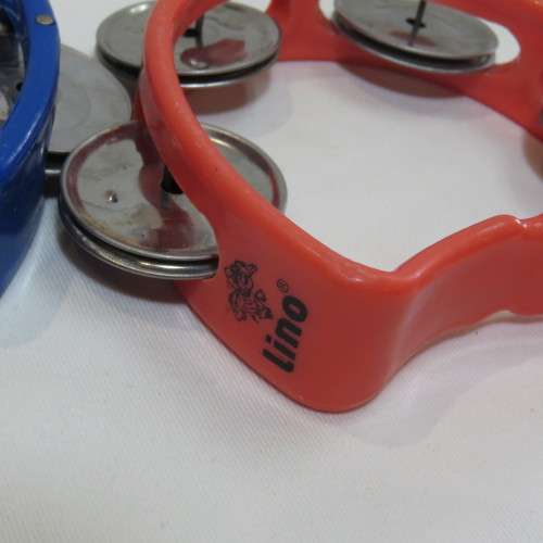 Pair of kiddies Lino tambourines