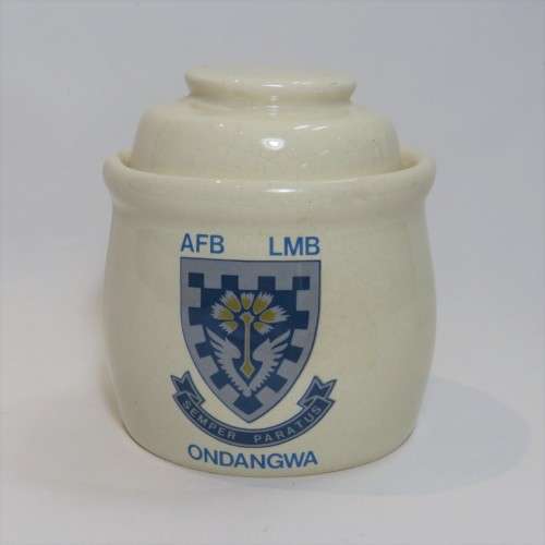 SWA Ondangwa Air Force base sugar bowl with lid