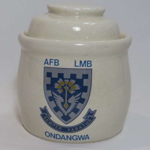 SWA Ondangwa Air Force base sugar bowl with lid
