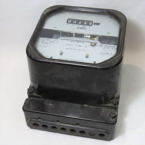 Vintage Sangamo Weston 3 phase watthour meter S 301:6