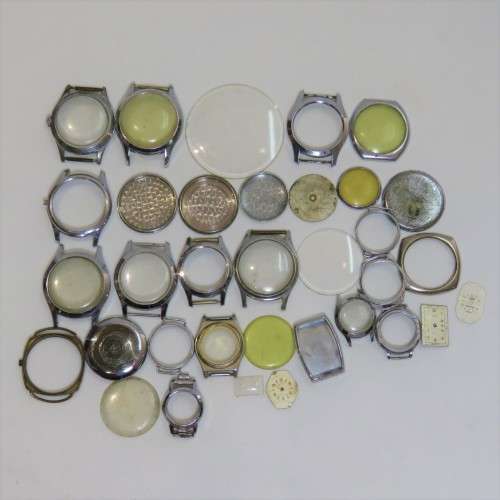Lot of watch cases and spares