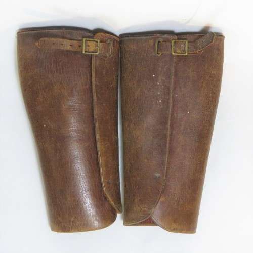 WW1 British Army Officer leather puttees