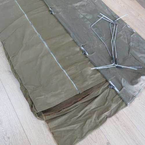 Early SADF Officer stretcher bed with sleeve for sleeping bag - Belonged to Colonel Gert van Zyl