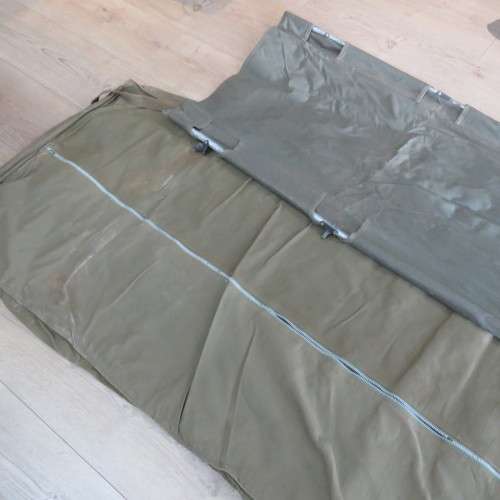 Early SADF Officer stretcher bed with sleeve for sleeping bag - Belonged to Colonel Gert van Zyl