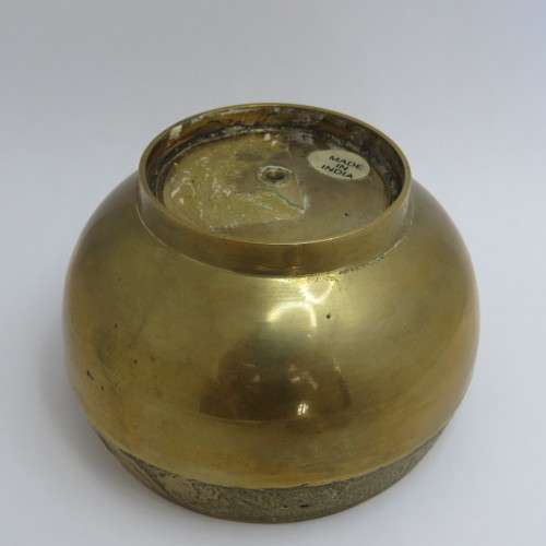 Vintage brass bowl with lid