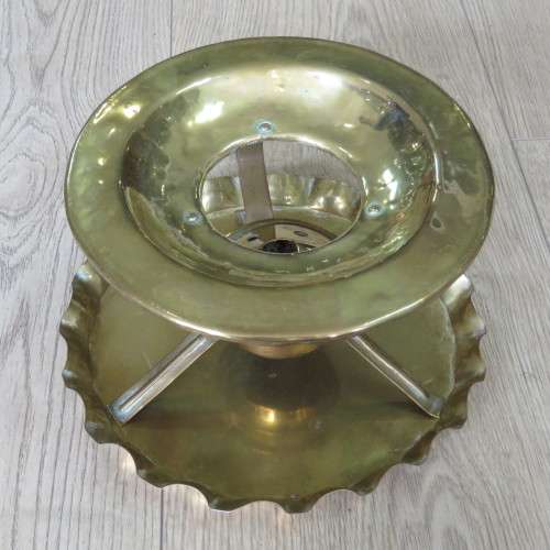 Old Yellow copper burner with coffee pot and trip  tray